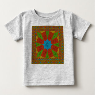 Kaleidoskop Blühen eine lebendige afrikanische Dru Baby T-shirt