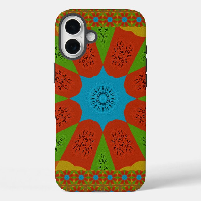 Kaleidoskop Blühen eine lebendige afrikanische Dru Case-Mate iPhone Hülle (Rückseite)