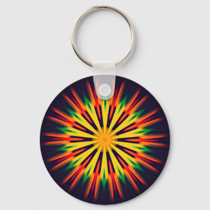 Kaleidoskop-Blume Design-21855 Schlüsselanhänger