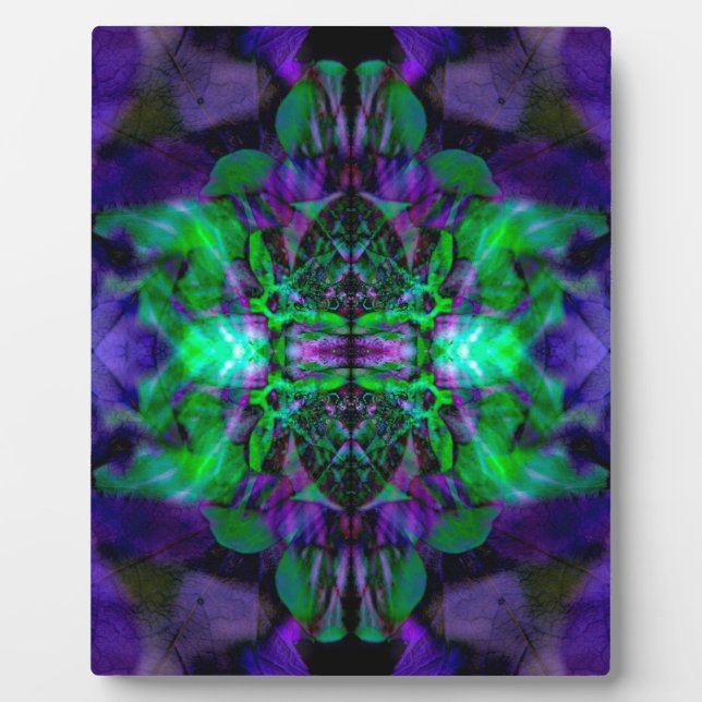 Kaleidoskop-Blume Fotoplatte (Vorderseite)