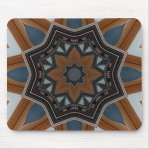 Kaleidoskop Brauner Stern Mousepad