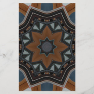 Kaleidoskop Brown Star Muster.. Briefpapier