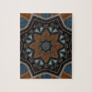 Kaleidoskop Brown Star Muster.. Puzzle