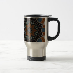 Kaleidoskop Brown Star Muster.. Reisebecher