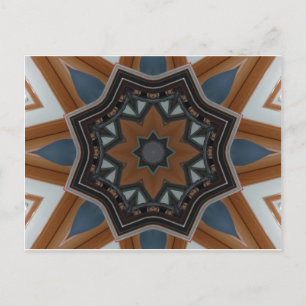 Kaleidoskop Brown Stern Postkarte
