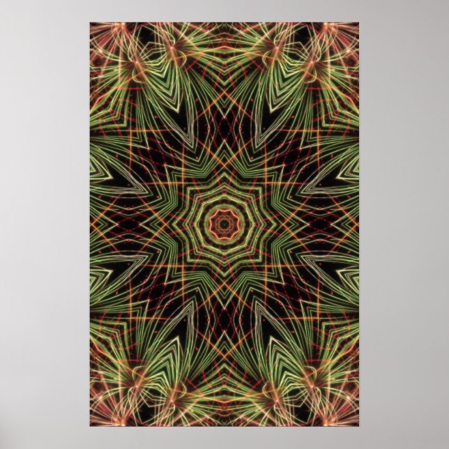 "Kaleidoskop des Grün" Poster (Vorne)