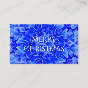 Kaleidoskop Design Blau Lila Blumenart Visitenkarte