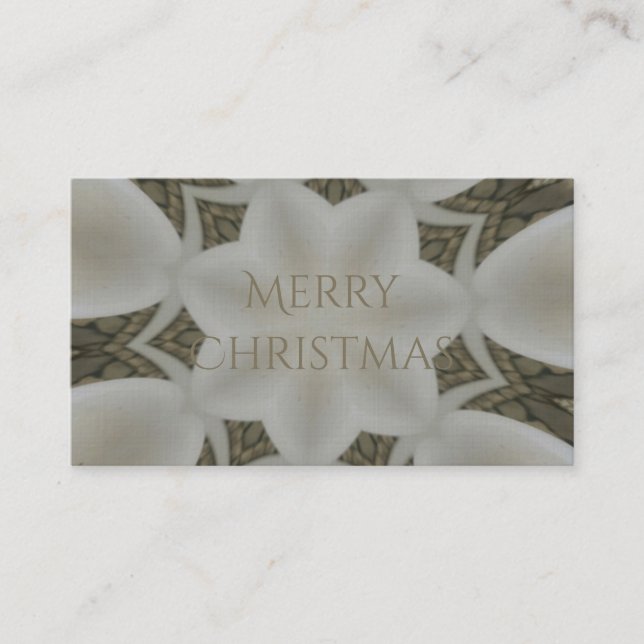 Kaleidoskop Design-Blume Weiß Visitenkarte (Vorderseite)