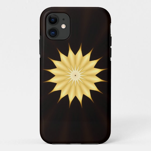 Kaleidoskop Design Bright Yellow Star Case-Mate iPhone Hülle (Rückseite)