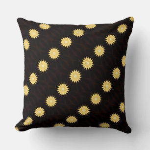 Kaleidoskop Design Bright Yellow Star Kissen