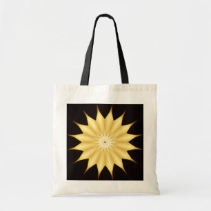 Kaleidoskop Design Bright Yellow Star Tragetasche