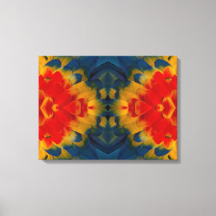 Kaleidoskop-Design des Scharlacharas Leinwanddruck