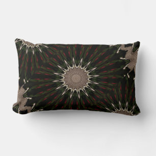 Kaleidoskop Design Dunkelgrün Braun Lendenkissen