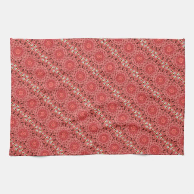 Kaleidoskop Design Floral Red Handtuch (Horizontal)