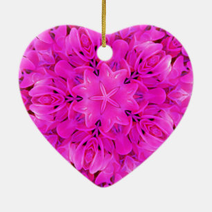 Kaleidoskop Design Hot rosa Blumenkunst Keramik Ornament