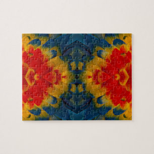 Kaleidoskop-Design mit Scharlachara Puzzle