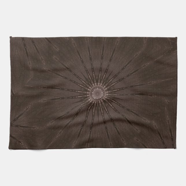Kaleidoskop Design Rustikal Brown Handtuch (Horizontal)