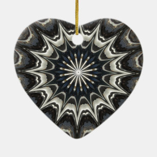 Kaleidoskop Design Schwarz Grau Weiße Kunst Keramik Ornament