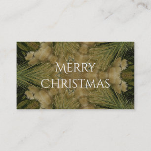 Kaleidoskop Design Star aus Pampas Grass Green Visitenkarte