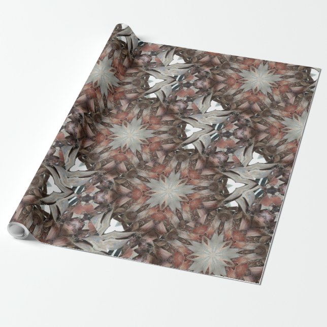 Kaleidoskop Design Star von Trunk of Palm Tree Geschenkpapier (Ungerollt)