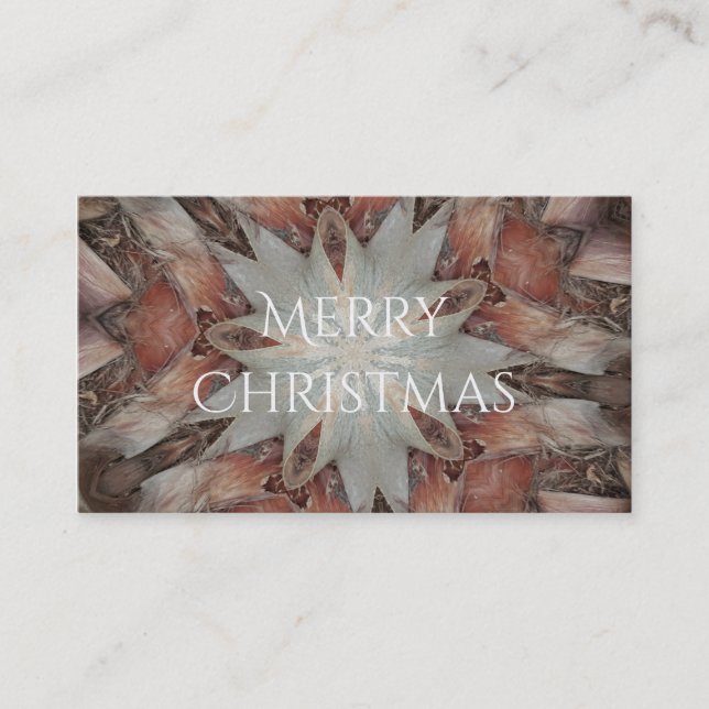 Kaleidoskop Design Star von Trunk of Palm Tree Visitenkarte (Vorderseite)