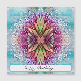 Kaleidoskop-Dewdrops: Abstrakte Kunst der Blumen Magnetkarte