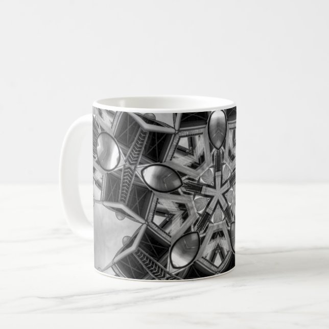 Kaleidoskop dunkel Star Kaffeetasse (Vorderseite Links)