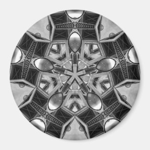 Kaleidoskop dunkelgrau Stern... Magnet