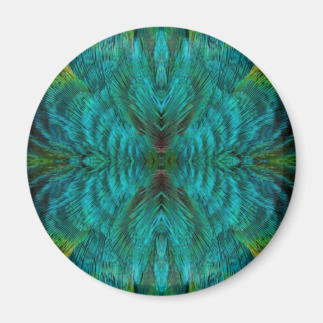 Kaleidoskop-Federdesign Magnet (Vorne)