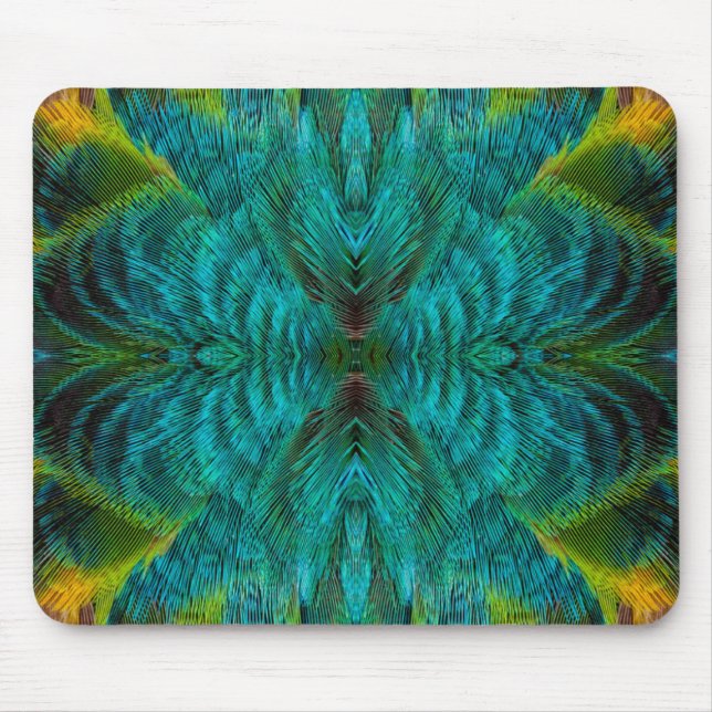 Kaleidoskop-Federdesign Mousepad (Vorne)