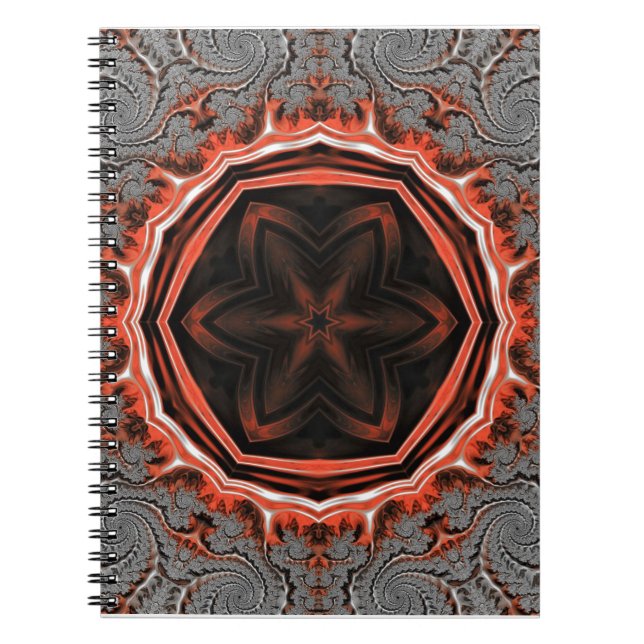 Kaleidoskop Flammen SpiralNotebook Notizblock (Vorderseite)