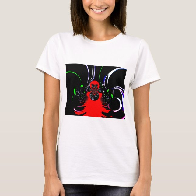 Kaleidoskop Fluid Art Print T-Shirt (Vorderseite)