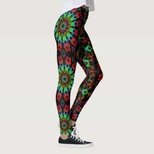 Kaleidoskop Fraktal Hibiskus Blume II Leggings