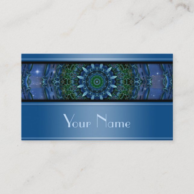Kaleidoskop Fraktal Mandala VII + Ihr Text Visitenkarte (Vorderseite)
