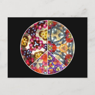 Kaleidoskop Friedenszeichen Postkarte