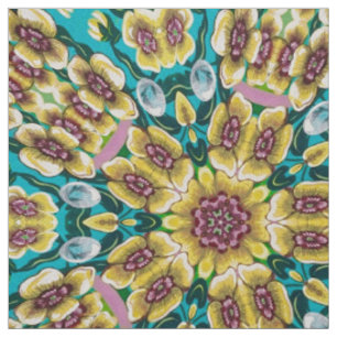 Kaleidoskop Gelbe Blumen Stoff