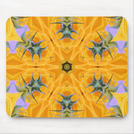 Kaleidoskop Gelbe Sonnenblumenblätter Mousepad