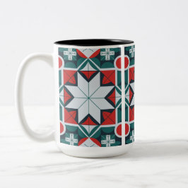 Kaleidoskop gemustert zweifarbige tasse