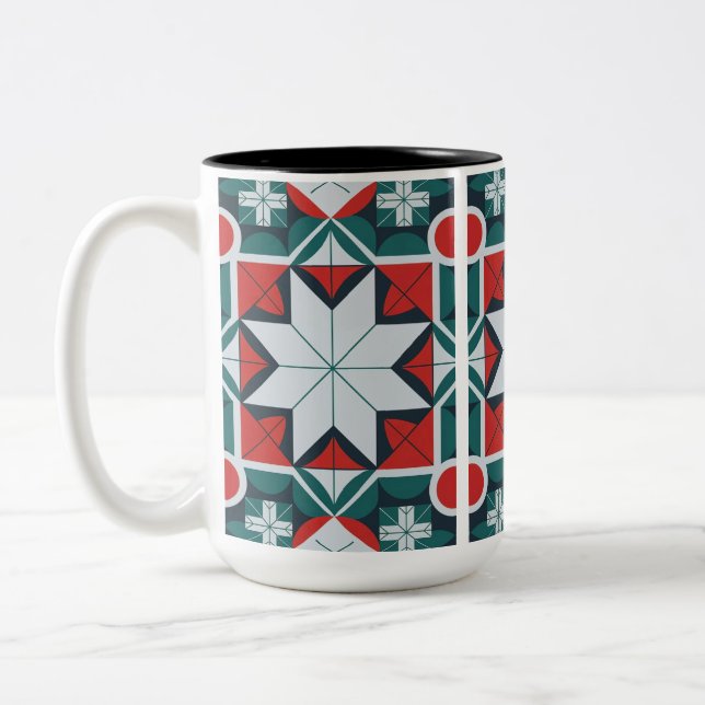 Kaleidoskop gemustert zweifarbige tasse (Links)