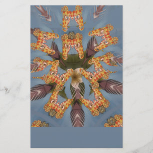 Kaleidoskop Giraffe Mandala: Abstrakte Safari Art Briefpapier
