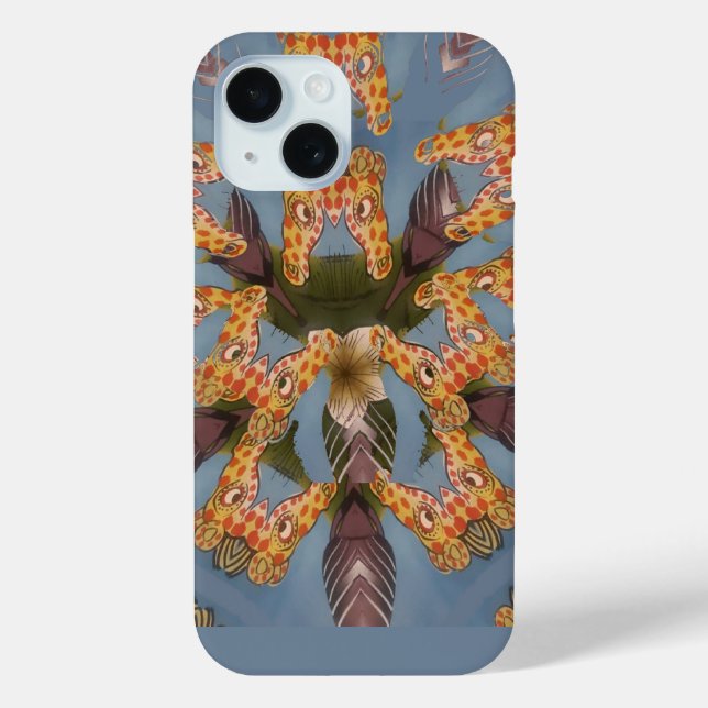 Kaleidoskop Giraffe Mandala: Abstrakte Safari Art Case-Mate iPhone Hülle (Rückseite)
