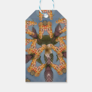 Kaleidoskop Giraffe Mandala: Abstrakte Safari Art Geschenkanhänger