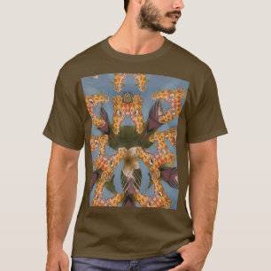 Kaleidoskop Giraffe Mandala: Abstrakte Safari Art T-Shirt