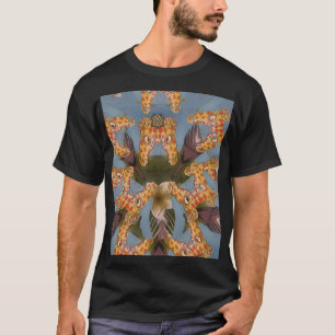 Kaleidoskop Giraffe Mandala: Abstrakte Safari Art T-Shirt
