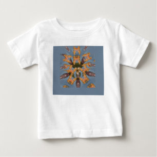 Kaleidoskop-Giraffen-Mandala: Abstrakte Safari-Kun Baby T-shirt