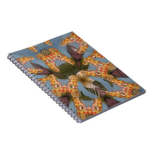 Kaleidoskop-Giraffen-Mandala: Abstrakte Safari-Kun Notizblock
