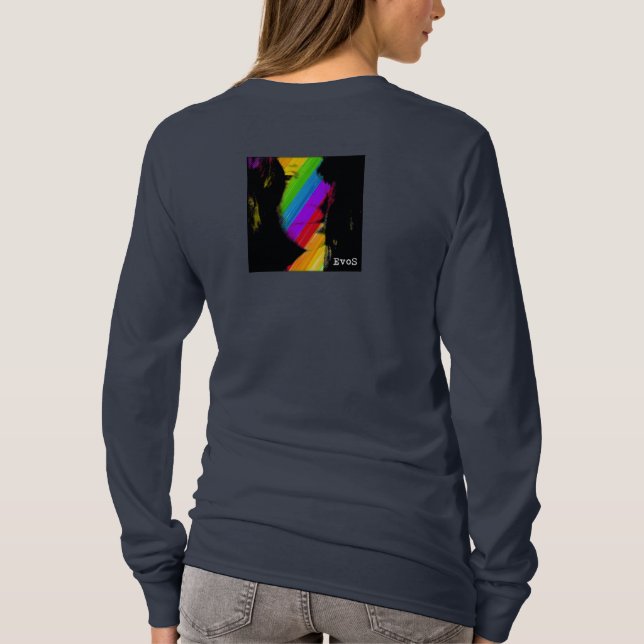 Kaleidoskop Girl: Langschläfer Crew Neck T-Shirt (Rückseite)
