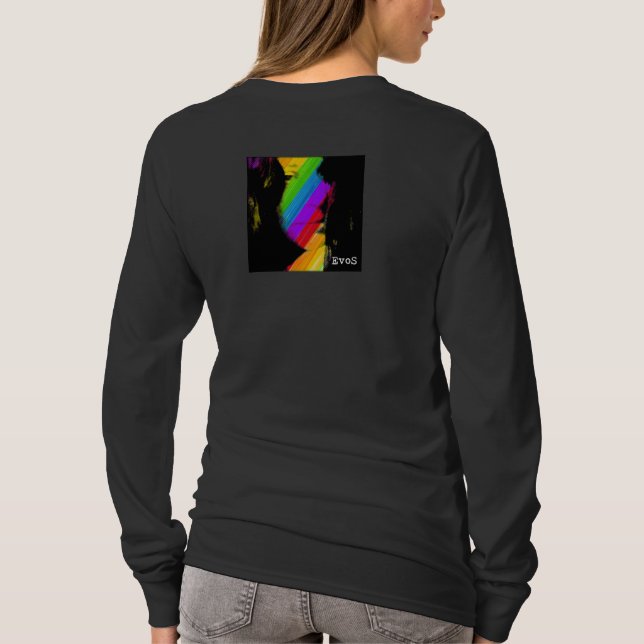 Kaleidoskop Girl: Langschläfer Crew Neck T-Shirt (Rückseite)