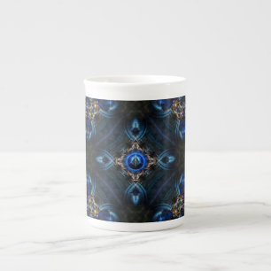 Kaleidoskop Golden Blue x75 Knochen China Tasse