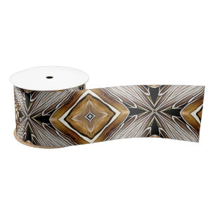 Kaleidoskop Golden Bronze Muster Satinband